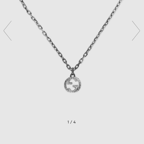 GUCCI INTERLOCKING PENDANT NECKLACE - Picture 4 of 4